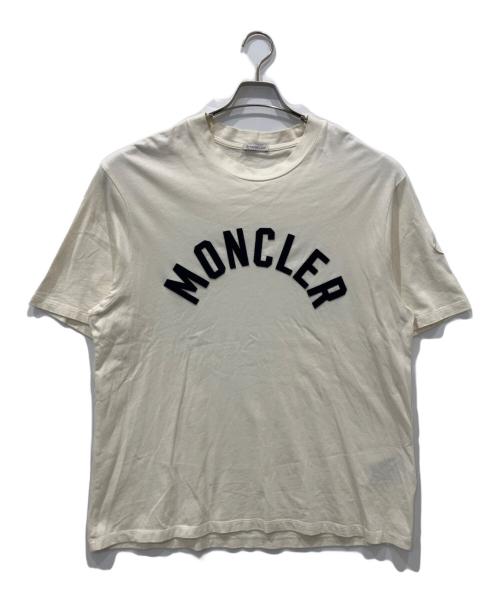 MONCLER（モンクレール）MONCLER (モンクレール) 半袖Tシャツ アイボリー サイズ:Ⅼの古着・服飾アイテム