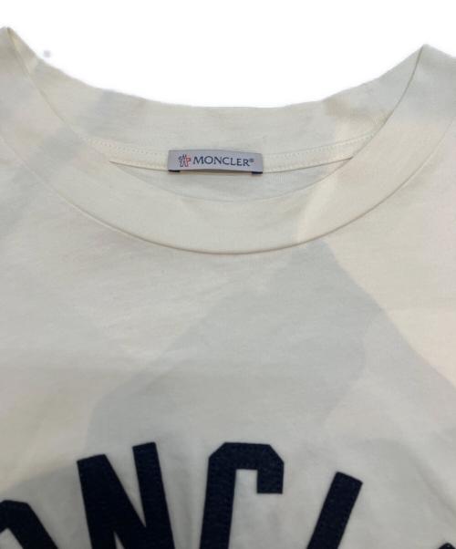 MONCLER（モンクレール）MONCLER (モンクレール) 半袖Tシャツ アイボリー サイズ:Ⅼの古着・服飾アイテム