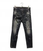 DSQUARED2ディースクエアード）の古着「ダメージデニムパンツ」｜ブラック