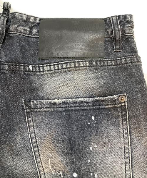 DSQUARED2（ディースクエアード）DSQUARED2 (ディースクエアード) ダメージデニムパンツ ブラック サイズ:48の古着・服飾アイテム