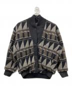 ISSEY MIYAKE MENイッセイミヤケメン）の古着「幾何学模様ニットブルゾン」｜グレー