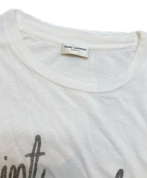 Saint Laurent Paris（サンローランパリ）Saint Laurent Paris (サンローランパリ) 17SS/SMOKING LIP TEE ホワイト サイズ:XSの古着・服飾アイテム