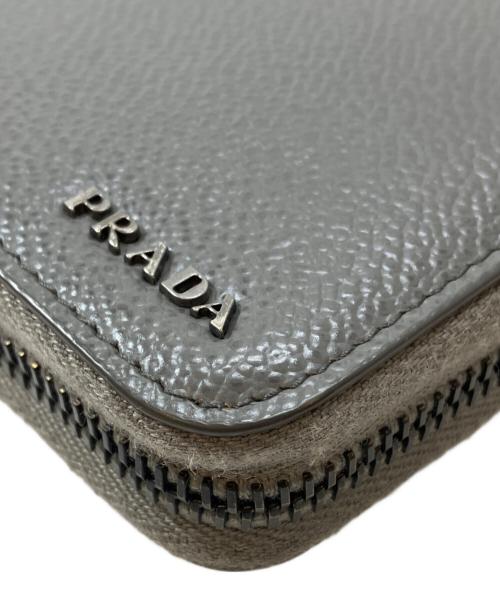 PRADA（プラダ）PRADA (プラダ) サフィアーノラウンドファスナーオーガナイザー ブラウンの古着・服飾アイテム