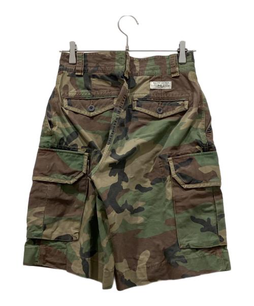 POLO RALPH LAUREN（ポロ・ラルフローレン）POLO RALPH LAUREN (ポロ・ラルフローレン) カモフラハーフカーゴパンツ カーキ サイズ:S(W28(71CM))の古着・服飾アイテム