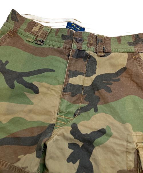 POLO RALPH LAUREN（ポロ・ラルフローレン）POLO RALPH LAUREN (ポロ・ラルフローレン) カモフラハーフカーゴパンツ カーキ サイズ:S(W28(71CM))の古着・服飾アイテム