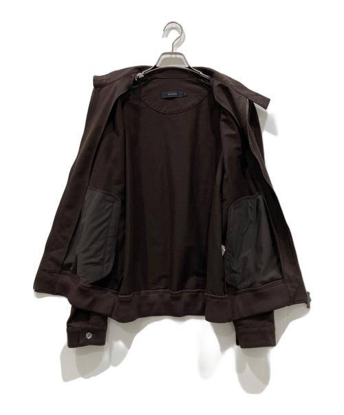 ARTISAN（アルチザン）ARTISAN (アルチザン) コットンリネン ストレッチツイルブルゾン ブラウン サイズ:Ⅼの古着・服飾アイテム