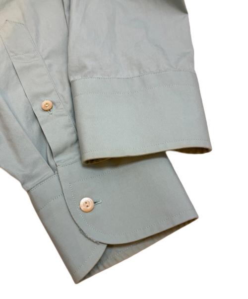 GUCCI（グッチ）GUCCI (グッチ) ワンポイントロゴ刺繍シャツ ブルー サイズ:38/15(S~M)の古着・服飾アイテム