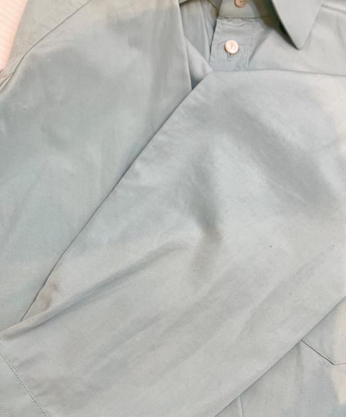 GUCCI（グッチ）GUCCI (グッチ) ワンポイントロゴ刺繍シャツ ブルー サイズ:38/15(S~M)の古着・服飾アイテム