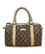 GUCCIグッチ）の古着「GGクリスタル ミニボストンバッグ」｜ベージュ