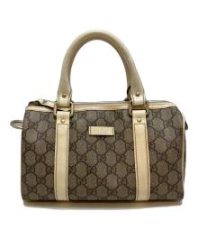 GUCCI（グッチ）の古着「GGクリスタル ミニボストンバッグ」｜ベージュ
