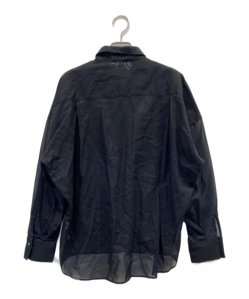 SOEJU（ソージュ）SOEJU (ソージュ) オーガニックコットンシアーシャツ ブラック サイズ:Mの古着・服飾アイテム