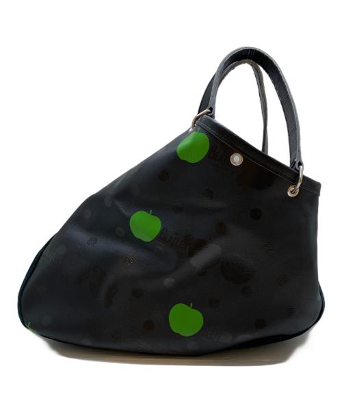 THE BEATLES（ビートルズ）THE BEATLES (ビートルズ) COMME des GARCONS (コムデギャルソン) アップルドット柄ボートバッグ ブラックの古着・服飾アイテム