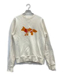 maison kitsune（メゾンキツネ）の古着「FOX CAFE KITSUNE CLASSIC SWEATSHIRT」｜ベージュ