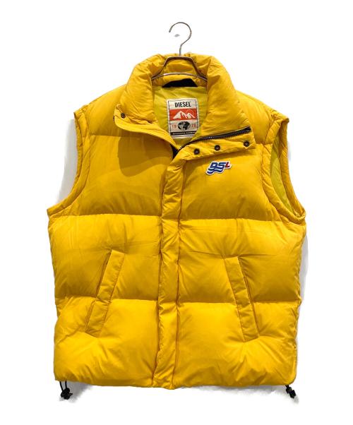 DIESEL（ディーゼル）DIESEL (ディーゼル) ダウンベスト イエロー サイズ:Sの古着・服飾アイテム