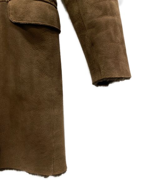 EMMETI（エンメティ）EMMETI (エンメティ) BEAMS (ビームス) MASSIMILIANOムートンコート ブラウン サイズ:50の古着・服飾アイテム