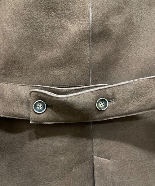 EMMETI（エンメティ）EMMETI (エンメティ) BEAMS (ビームス) MASSIMILIANOムートンコート ブラウン サイズ:50の古着・服飾アイテム