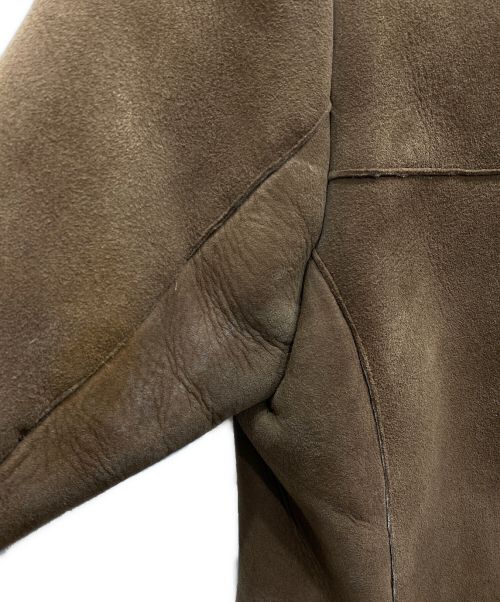 EMMETI（エンメティ）EMMETI (エンメティ) BEAMS (ビームス) MASSIMILIANOムートンコート ブラウン サイズ:50の古着・服飾アイテム
