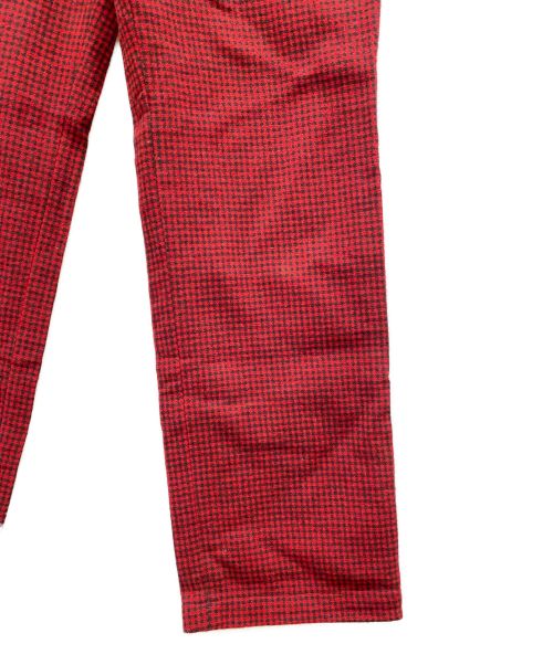 WACKO MARIA（ワコマリア）WACKO MARIA (ワコマリア) ウールトラウザーパンツ レッド×ブラック サイズ:Mの古着・服飾アイテム