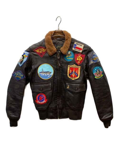 U'S NAVY（アメリカ海軍）U'S NAVY (ユーエスネイビー) G-1フライトジャケット ブラウン サイズ:38の古着・服飾アイテム