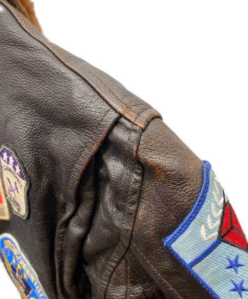 U'S NAVY（アメリカ海軍）U'S NAVY (ユーエスネイビー) G-1フライトジャケット ブラウン サイズ:38の古着・服飾アイテム