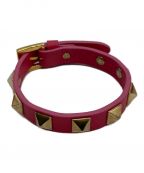 VALENTINO GARAVANIヴァレンティノ・ガラヴァーニ）の古着「ロックスタッズブレスレット」｜レッド