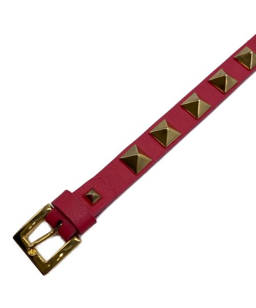 VALENTINO GARAVANI（ヴァレンティノ・ガラヴァーニ）VALENTINO GARAVANI (ヴァレンティノ・ガラヴァーニ) ロックスタッズブレスレット レッドの古着・服飾アイテム