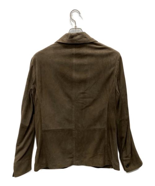 EMMETI（エンメティ）EMMETI (エンメティ) RICHARDスウェードジャケット ブラウン サイズ:50の古着・服飾アイテム