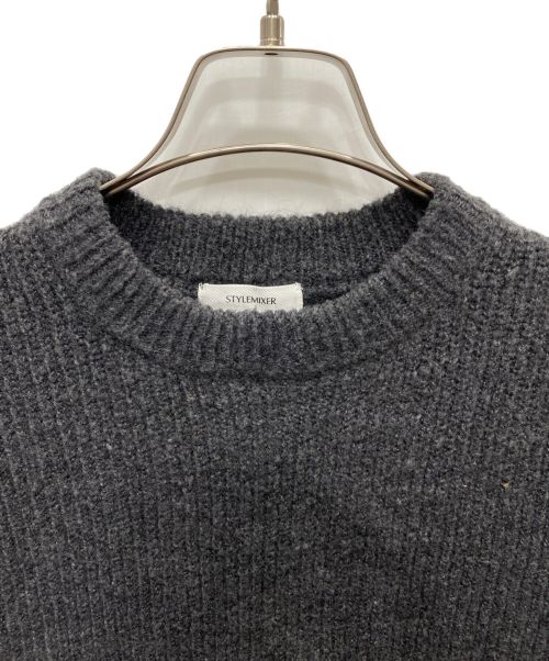 STYLE MIXER（スタイルミキサー）STYLE MIXER (スタイルミキサー) コクーンスリーブミックスカラーニット グレー サイズ:ＦＲＥＥの古着・服飾アイテム