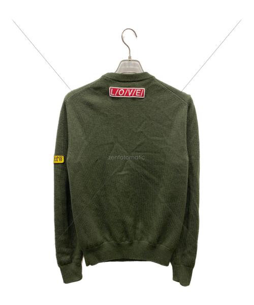 DOLCE & GABBANA（ドルチェ＆ガッバーナ）DOLCE & GABBANA (ドルチェ＆ガッバーナ) ワッペンクルーネックニット カーキ サイズ:46の古着・服飾アイテム