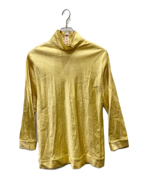 MARNI（マルニ）MARNI (マルニ) エルボーパッチハイネックチュニック イエロー サイズ:36の古着・服飾アイテム