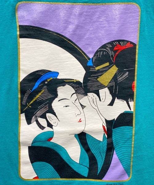 ONEITA（オニータ）ONEITA (オニータ) ヴィンテージ浮世絵Tシャツ ブルー サイズ:XLの古着・服飾アイテム