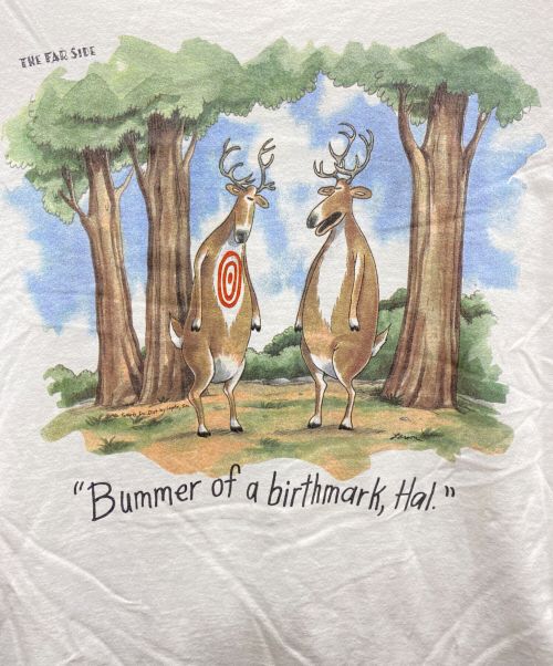 THE FAR SIDE（ザファーサイド）THE FAR SIDE (ザファーサイド) ヴィンテージプリントTシャツ ホワイト サイズ:XLの古着・服飾アイテム