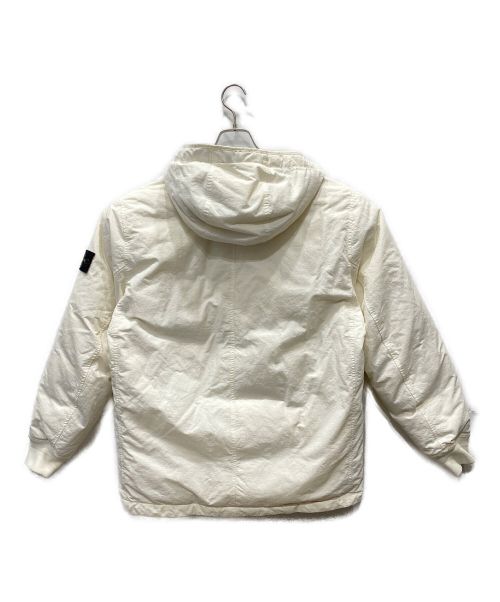 STONE ISLAND（ストーンアイランド）STONE ISLAND (ストーンアイランド) OPAQUE NYLON TWILL DOWN JACKET ホワイト サイズ:Lの古着・服飾アイテム