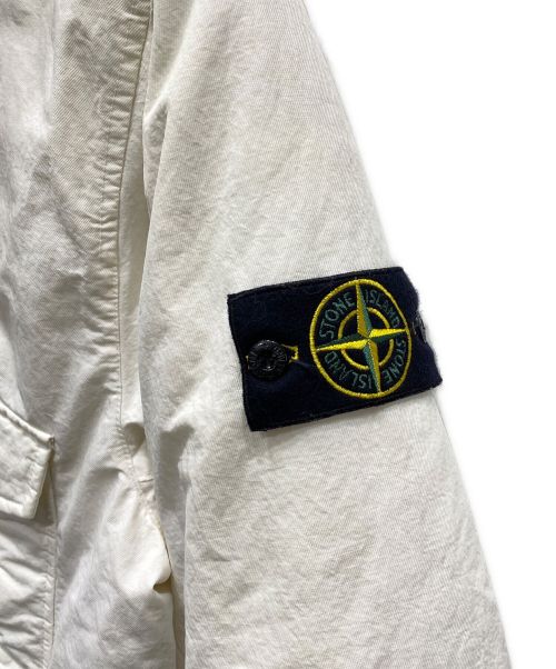 STONE ISLAND（ストーンアイランド）STONE ISLAND (ストーンアイランド) OPAQUE NYLON TWILL DOWN JACKET ホワイト サイズ:Lの古着・服飾アイテム