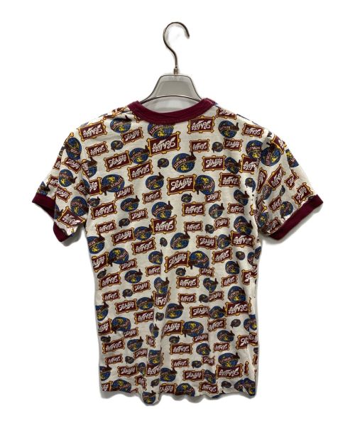 表記無し（ヒョウキナシ）表記無し (ヒョウキナシ) ヴィンテージリンガーTシャツ ボルドー×ホワイト サイズ:表記無しの古着・服飾アイテム