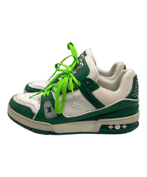 LOUIS VUITTON（ルイ ヴィトン）LOUIS VUITTON (ルイ ヴィトン) LVトレーナーラインスニーカー グリーン サイズ:7の古着・服飾アイテム
