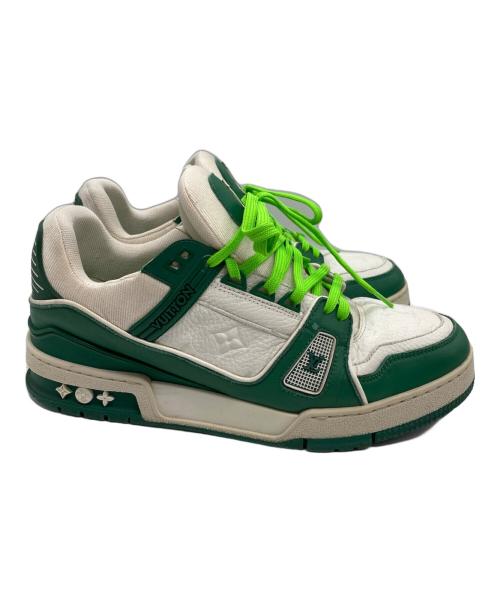 LOUIS VUITTON（ルイ ヴィトン）LOUIS VUITTON (ルイ ヴィトン) LVトレーナーラインスニーカー グリーン サイズ:7の古着・服飾アイテム