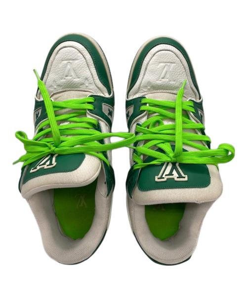 LOUIS VUITTON（ルイ ヴィトン）LOUIS VUITTON (ルイ ヴィトン) LVトレーナーラインスニーカー グリーン サイズ:7の古着・服飾アイテム