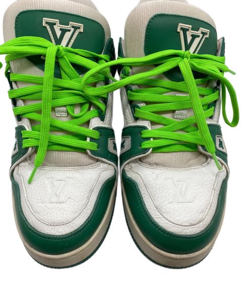 LOUIS VUITTON（ルイ ヴィトン）LOUIS VUITTON (ルイ ヴィトン) LVトレーナーラインスニーカー グリーン サイズ:7の古着・服飾アイテム