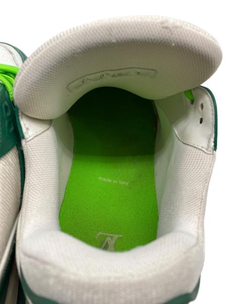 LOUIS VUITTON（ルイ ヴィトン）LOUIS VUITTON (ルイ ヴィトン) LVトレーナーラインスニーカー グリーン サイズ:7の古着・服飾アイテム