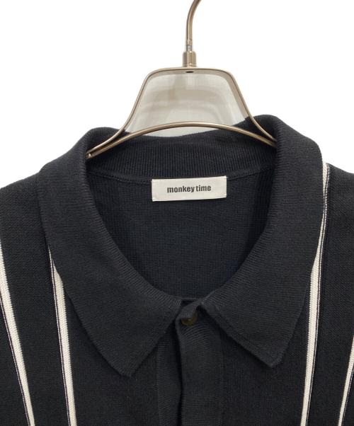 MONKEY TIME（モンキータイム）MONKEY TIME (モンキータイム) COTTON KNIT SSL SHIRT ブラック サイズ:Mの古着・服飾アイテム