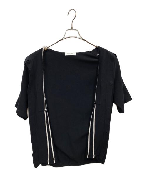 MONKEY TIME（モンキータイム）MONKEY TIME (モンキータイム) COTTON KNIT SSL SHIRT ブラック サイズ:Mの古着・服飾アイテム