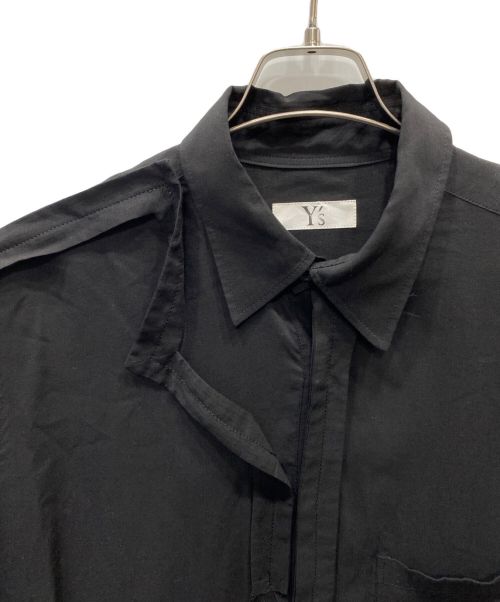Y's（ワイズ）Y's (ワイズ) CELLULOSE LAWN TAPE SNAP SHIRT ブラック サイズ:2の古着・服飾アイテム