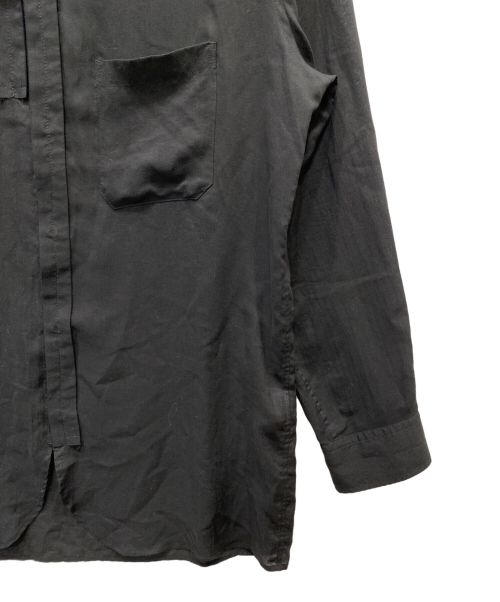 Y's（ワイズ）Y's (ワイズ) CELLULOSE LAWN TAPE SNAP SHIRT ブラック サイズ:2の古着・服飾アイテム
