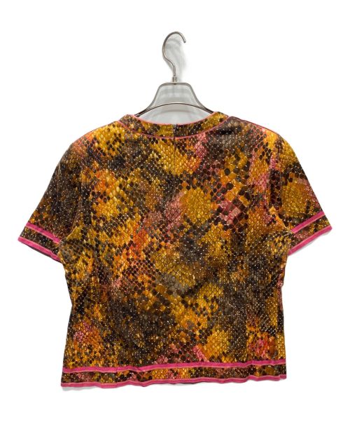 LEONARD（レオナール）LEONARD (レオナール) 半袖ブラウス ブラウン サイズ:XLの古着・服飾アイテム