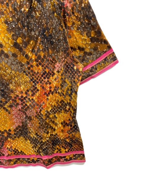 LEONARD（レオナール）LEONARD (レオナール) 半袖ブラウス ブラウン サイズ:XLの古着・服飾アイテム