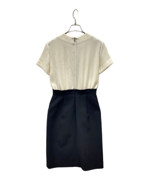 YOKO CHAN（ヨーコチャン）YOKO CHAN (ヨーコチャン) ドッキングワンピース ブラック×ホワイト サイズ:38の古着・服飾アイテム