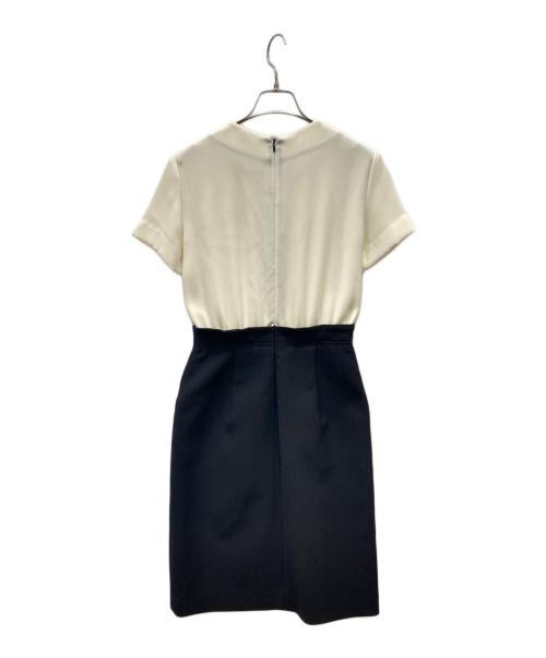 YOKO CHAN（ヨーコチャン）YOKO CHAN (ヨーコチャン) ドッキングワンピース ブラック×ホワイト サイズ:38の古着・服飾アイテム