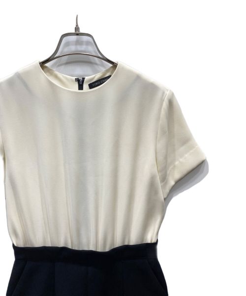 YOKO CHAN（ヨーコチャン）YOKO CHAN (ヨーコチャン) ドッキングワンピース ブラック×ホワイト サイズ:38の古着・服飾アイテム