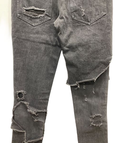 RAF SIMONS（ラフシモンズ）RAF SIMONS (ラフシモンズ) DESTROYED DENIM PANTS ブラック サイズ:36の古着・服飾アイテム